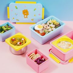 Hộp Cơm Giữ Nhiệt LocknLock Yummy Lunch Box Kèm Túi, Sticker -1450ml