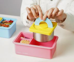 Hộp Cơm Giữ Nhiệt LocknLock Yummy Lunch Box Kèm Túi, Sticker -1450ml