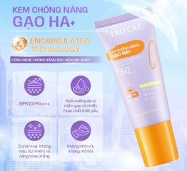 Kem Chống Nắng Lro'Cre Originals Rice HA+ Fluid Cream SPF50PA+++ 30g
