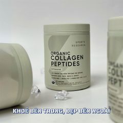 Collagen Sports Research Organic Peptides 227g – hỗ trợ da, tóc, móng