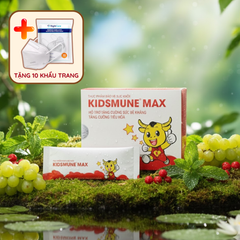 Kidsmune Max - Men Vi Sinh Giúp Trẻ Tiêu Hóa Khỏe, Ăn Ngon, Ngủ Ngon Tăng Đề Kháng Tốt, Dinh Dưỡng Toàn Diện Cho Trẻ Em 3+ Tuổi