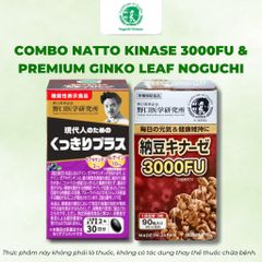 Combo Natto Kinase 3000FU & Blueberry Lutein EX Noguchi Nhật Bản – Hỗ Trợ Chăm Sóc Mắt & Tăng Cường Hệ Miễn Dịch