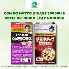 Combo Natto Kinase 2000FU & Blueberry Lutein Noguchi Nhật Bản – Hỗ Trợ Chăm Sóc Sức Khỏe & Mắt