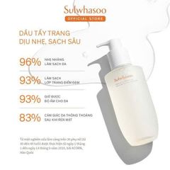 Dầu Tẩy Trang Dịu Nhẹ Sulwhasoo Gentle Cleansing Oil - Dầu Làm Sạch Sâu, Chiết Xuất Thảo Mộc Hàn Quốc, Giúp Da Mịn Màng và Tươi Mát
