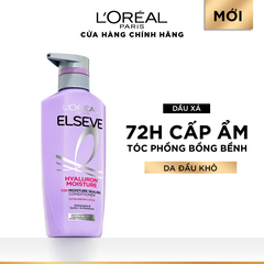 Bộ Gội Xả L’Oréal Paris Elseve Hyaluron 72H Pure/Moist 620ml 375ml - Tóc Mềm Mượt Nhẹ Bồng