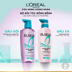 Bộ Gội Xả L’Oréal Paris Elseve Hyaluron 72H Pure/Moist 620ml 375ml - Tóc Mềm Mượt Nhẹ Bồng 720780