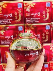 Kem Dưỡng Trắng Da My Gold Korea Red Ginseng Aqua Wrinkle & Whitening