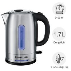 Ấm SiêuTốc Russell Hobbs 26300-70 Thép Không Gỉ, Dung Tích 1.7L, Công Suất 2400W