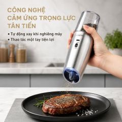 Máy xay tiêu muối GKÖCH KYMQ-57A cảm ứng sạc Type-C