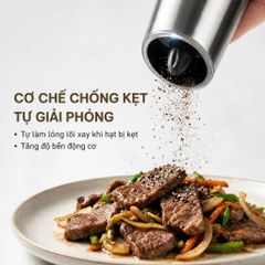 Máy xay tiêu muối GKÖCH KYMQ-57A cảm ứng sạc Type-C