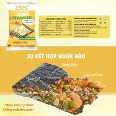 Thanh bánh rong biển kẹp hạt dinh dưỡng UMAI không đường, không chất bảo quản - Bánh ăn kiêng nhà làm siêu ngon