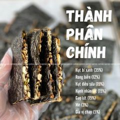 Thanh bánh rong biển kẹp hạt dinh dưỡng UMAI không đường, không chất bảo quản - Bánh ăn kiêng nhà làm siêu ngon