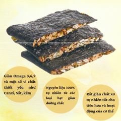 Thanh bánh rong biển kẹp hạt dinh dưỡng UMAI không đường, không chất bảo quản - Bánh ăn kiêng nhà làm siêu ngon