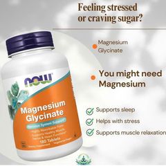Now Magnesium Glycinate 200mg thuần chay USA 180 viên