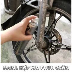 Sơn Bạc Mạ Crom Sơn Xịt Mạ Chrome Sáng Bóng 350ml - Chai Sơn Mạ Siêu Bóng-Sơn xe/