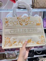 (Hàng V.I.P LIMITED - NO BOX) - Túi xách Nữ CELLIS KISS Size to 33cm Thêu tay họa tiết sang trọng, thời thượng