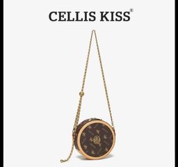 (Hàng V.I.P LIMITED) - Túi xách tròn CELLIS KISS thêu tinh tế phiên bản giới hạn