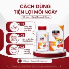 Azinc Vitalité Arko Pharma 120 viên bổ sung 12 vitamin 8 khoáng chất hàng Pháp cho người bận rộn