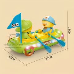 Đồ chơi vịt chèo thuyền tự động chạy có nhạc, đèn giúp bé phát triển giác quan Thế giới đồ chơi 1104