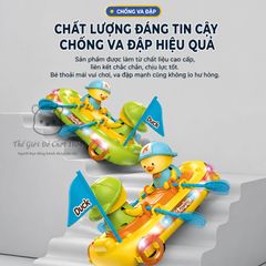 Đồ chơi vịt chèo thuyền tự động chạy có nhạc, đèn giúp bé phát triển giác quan Thế giới đồ chơi 1104