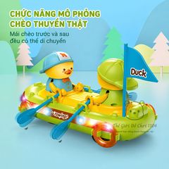 Đồ chơi vịt chèo thuyền tự động chạy có nhạc, đèn giúp bé phát triển giác quan Thế giới đồ chơi 1104