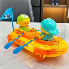 Đồ chơi vịt chèo thuyền tự động chạy có nhạc, đèn giúp bé phát triển giác quan Thế giới đồ chơi 1104