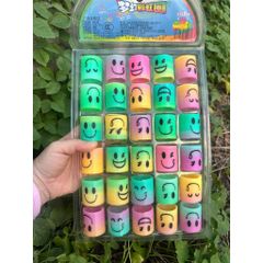 Đồ chơi nhựa Lò xo cầu vồng ma thuật mini hình mặt cười siêu cute