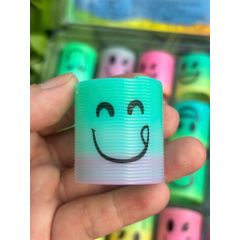 Đồ chơi nhựa Lò xo cầu vồng ma thuật mini hình mặt cười siêu cute