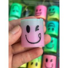 Đồ chơi nhựa Lò xo cầu vồng ma thuật mini hình mặt cười siêu cute