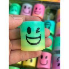 Đồ chơi nhựa Lò xo cầu vồng ma thuật mini hình mặt cười siêu cute