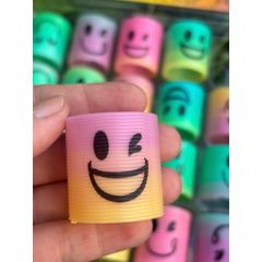 Đồ chơi nhựa Lò xo cầu vồng ma thuật mini hình mặt cười siêu cute