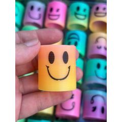 Đồ chơi nhựa Lò xo cầu vồng ma thuật mini hình mặt cười siêu cute