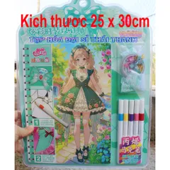 Sổ trang điểm Công chúa kèm 5 bút màu