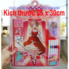 Sổ trang điểm Công chúa kèm 5 bút màu