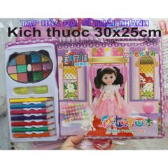 Sổ Trang Điểm hình Công Chúa kèm phụ kiện