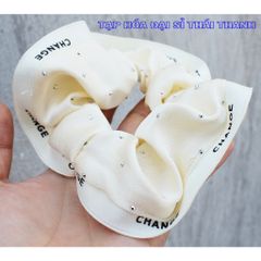Buộc tóc vải đẹp đường viền có đính hạt lấp lánh