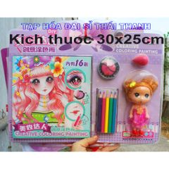 Sổ trang điểm Công Chúa nhiều hình kèm phụ kiện