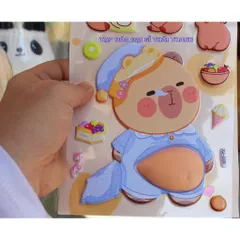 Sticker 3D Đào bóp mềm siêu vui nhộn