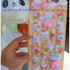Sticker 3D Đào bóp mềm siêu vui nhộn