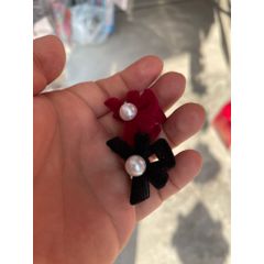Kẹp tóc nơ nhung mini 4 cái