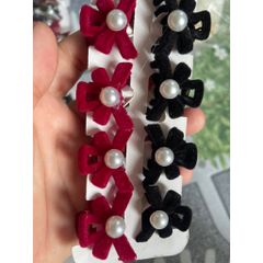 Kẹp tóc nơ nhung mini 4 cái