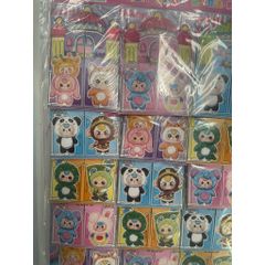 Vỉ dán trang phục và nội thất (20 túi) sticker Baby Three nhiều hình