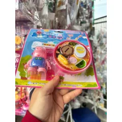 Đồ chơi nhựa chén mì và heo peppa đút pudding giải trí vui nhộn