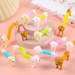 Đồ chơi nhựa chó kéo dài bụng