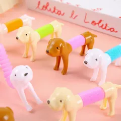 Đồ chơi nhựa chó kéo dài bụng