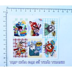 10 tấm sticker Cáo Thỏ Zootopia
