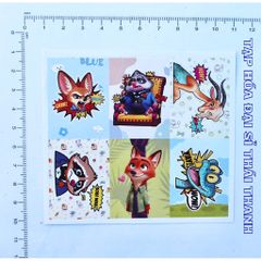 10 tấm sticker Cáo Thỏ Zootopia