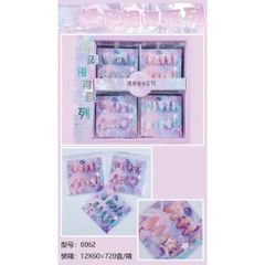 01 bộ móng tay thiết kế màu và đính hạt đá đi chơi Tết