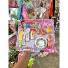 [Set to] Đồ chơi nhựa đút pudding ăn bánh donut nhân kem giải trí vui nhộn