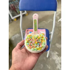 [Set to] Đồ chơi nhựa đút pudding ăn bánh donut nhân kem giải trí vui nhộn